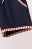 Red Stripe Car Embroidered Set