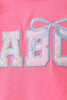 Pink ABC Appliqué Ruffle Dress
