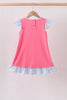 Pink ABC Appliqué Ruffle Dress