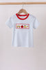Blue Apple Bus Embroidered Top