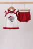 Maroon Alabama Elephant Applique Bloomer Set