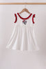 Maroon Alabama Elephant Applique Dress