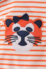 AU Tiger Applique Ruffle Stripe Bubble