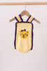 Purple LSU Tiger Applique Ruffle Bubble