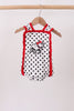 Red Georgia Bulldog Applique Ruffle Bubble