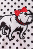 Red Georgia Bulldog Applique Ruffle Set