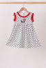 Red Georgia Bulldog Applique Dress