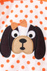 Orange Tennessee Dog Appliqué Bubble