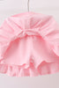Blue pencil bow embroidery ruffle skorts set