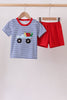 Red Apple Truck Appliqué Set