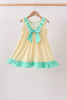 Mustard Honey Bear Embroidered Dress