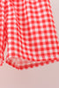 Mustard Character Plaid Embroidered Short Set