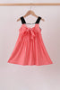 Red Character Plaid Embroidered Dress