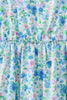 Blue Floral Tiered Women Dress