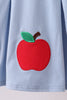 Blue Apple Appliqué Ruffle Set