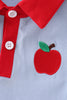 Blue Apple Appliqué Shirt