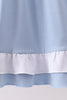 Blue Apple Embroidered Dress