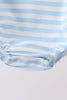 Blue Stripe Apple Book Appliqué Bubble