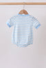 Blue Stripe Apple Book Appliqué Bubble