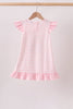 Pink Stripe Apple Book Appliqué Dress