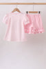 Pink Stripe Apple Book Appliqué Ruffle Set