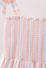 Multicolored Stripe Smocked Tiered Women Dress