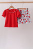 Red School Apple Skorts Set