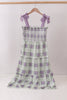 Purple Floral Smocked Women Dress