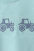 Blue Farm Tractor Embroidered Set