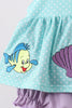 Blue under the sea Embroidered Bubble