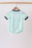 Blue stripe under the sea Embroidered Bubble