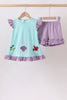 Blue under the sea Embroidered Set
