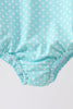 Blue under the sea Embroidered UPF Swim One-Piece