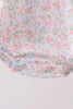 Blue Floral Print Ruffle Bubble