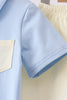 Blue Colorblock Pocket Shorts Set
