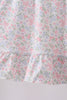 Blue Floral Print Ruffle Shorts Set