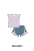 Purple Stripe Ruffle Set