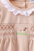 Khaki Puppy Smocked Bloomer Set