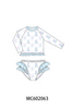 Blue Boots Ruffle Rashguard Set
