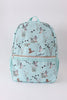 Green duck print backpack