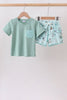 Green Duck Pocket Shorts Set