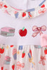 Pink Apple Embroidered Dress