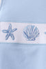 Blue Shells Embroidered Bubble