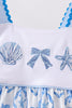 Blue Shells Embroidered Dress