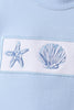 Blue Shells Embroidered Shorts Set