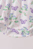 Purple Butterfly Applique Ruffle Bubble