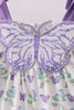 Purple Butterfly Applique Shorts Set