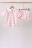 Pink Gingham Bloomer Set