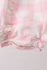 Pink gingham button bubble