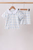 Blue Gingham Shorts Set